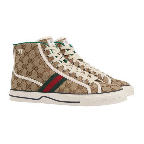 gucci tennis 1977 high top sneakers|Gucci tennis 1977 canvas sneakers.